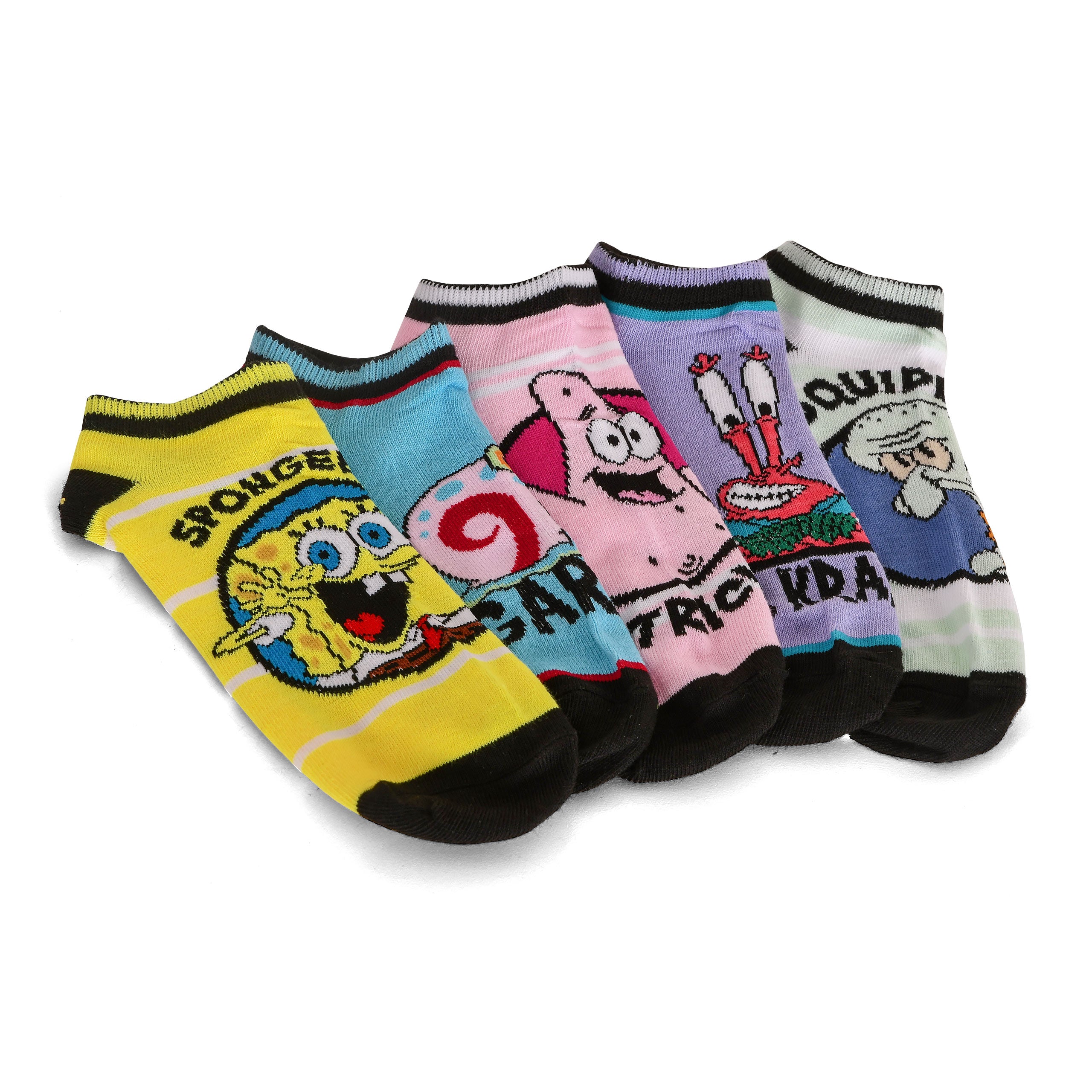 Produktbild SpongeBob - Sneakersstrumpor med karaktärer, 5-pack