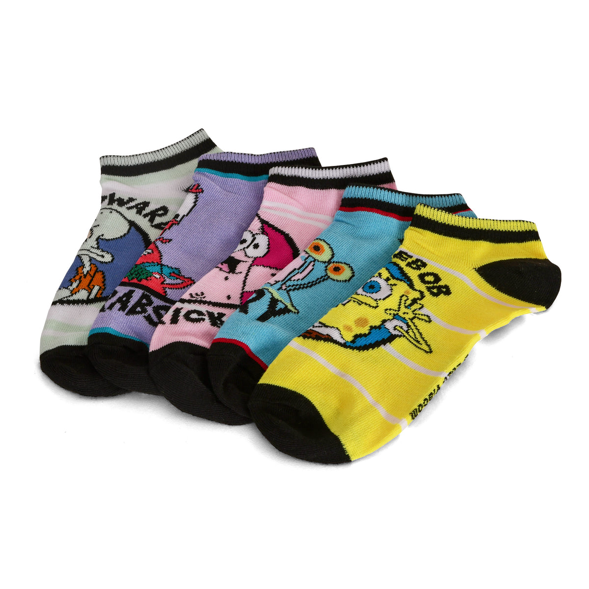 Produktbild SpongeBob - Sneakersstrumpor med karaktärer, 5-pack