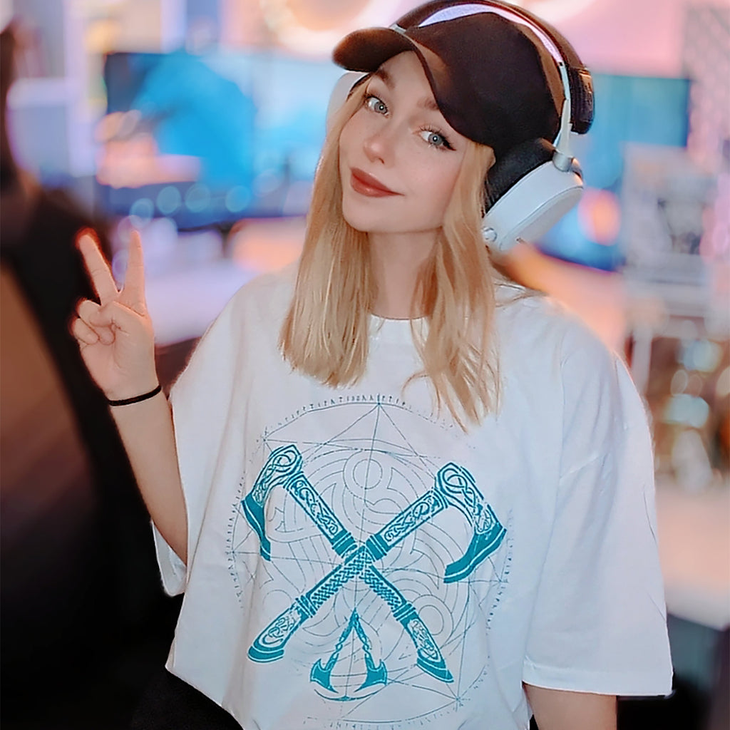 Produktbild Assassin's Creed - Valhalla Crossaxe T-shirt vit