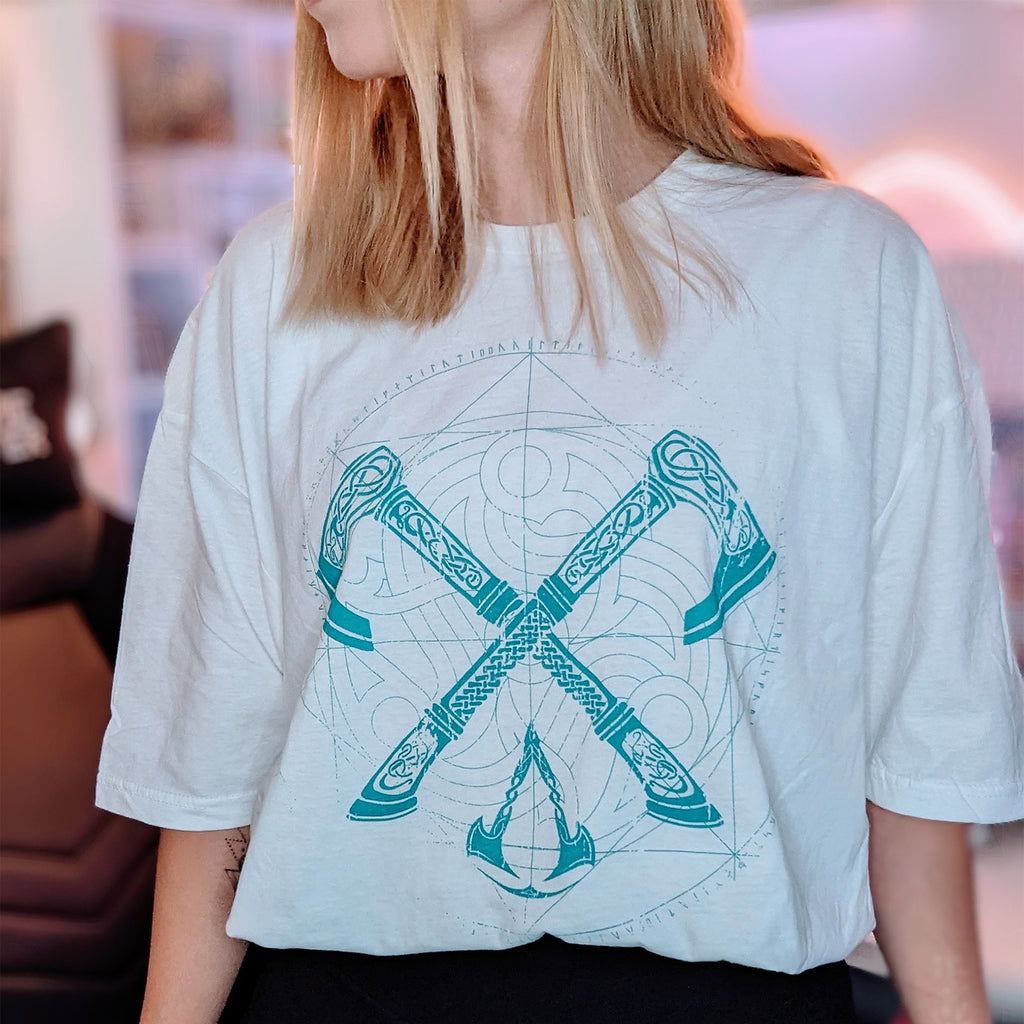 Produktbild Assassin's Creed - Valhalla Crossaxe T-shirt vit