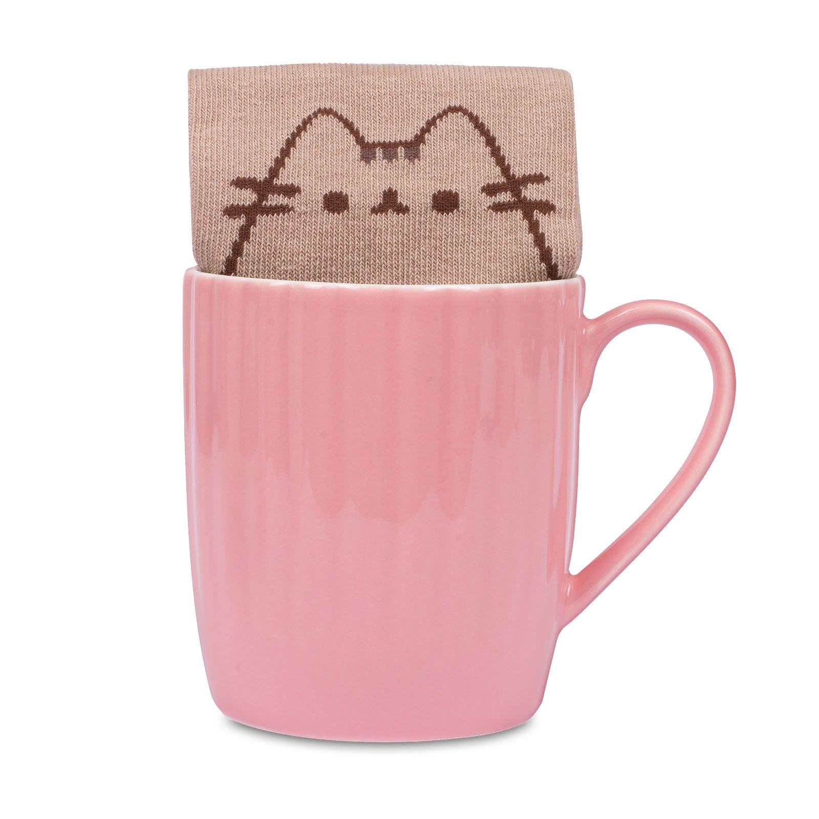 Produktbild Pusheen - Rosa tass-strumpor och mugg