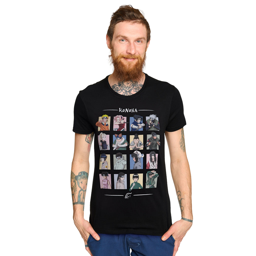 Produktbild Naruto - Characters of Konoha T-shirt svart