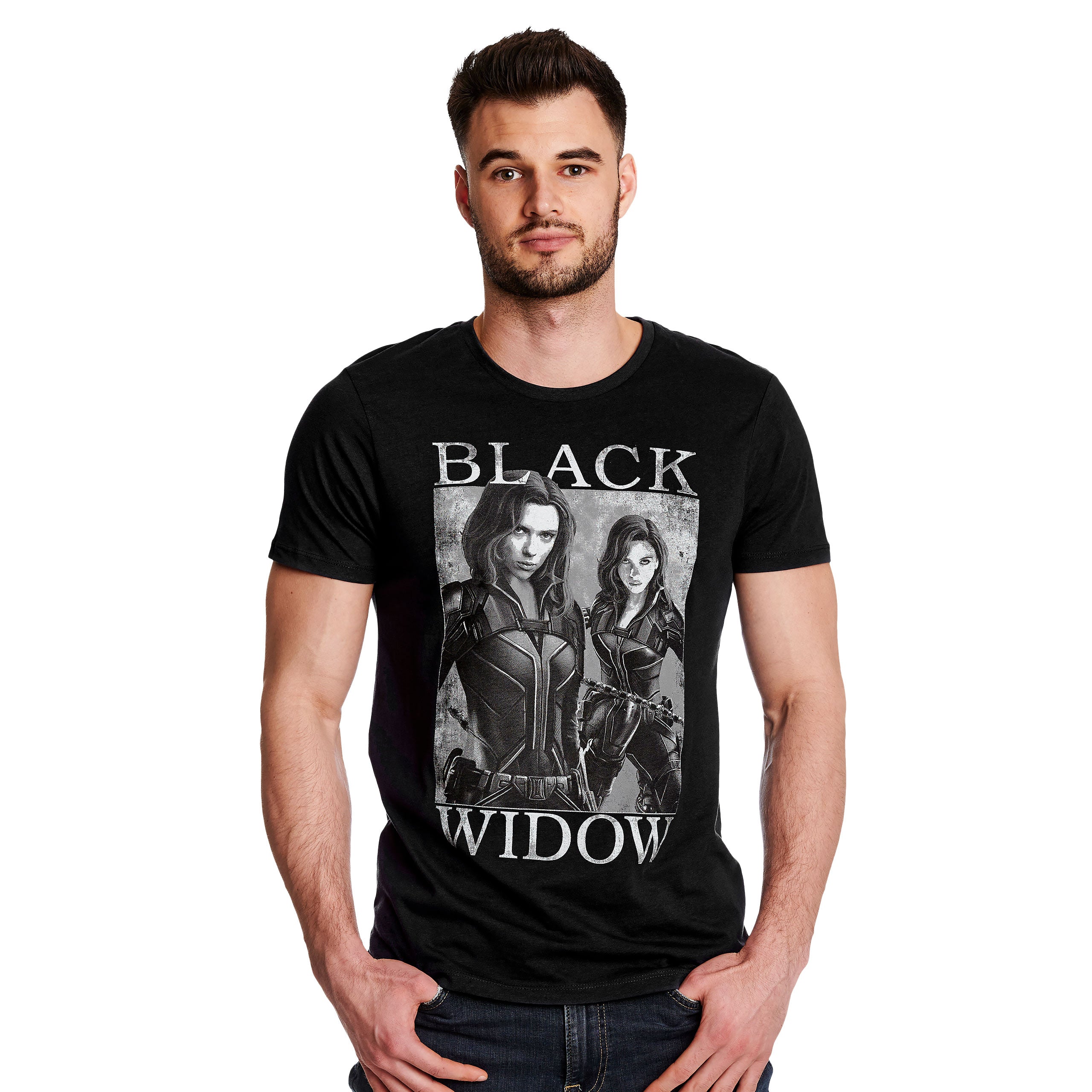 Produktbild Black Widow - Poster T-shirt grå