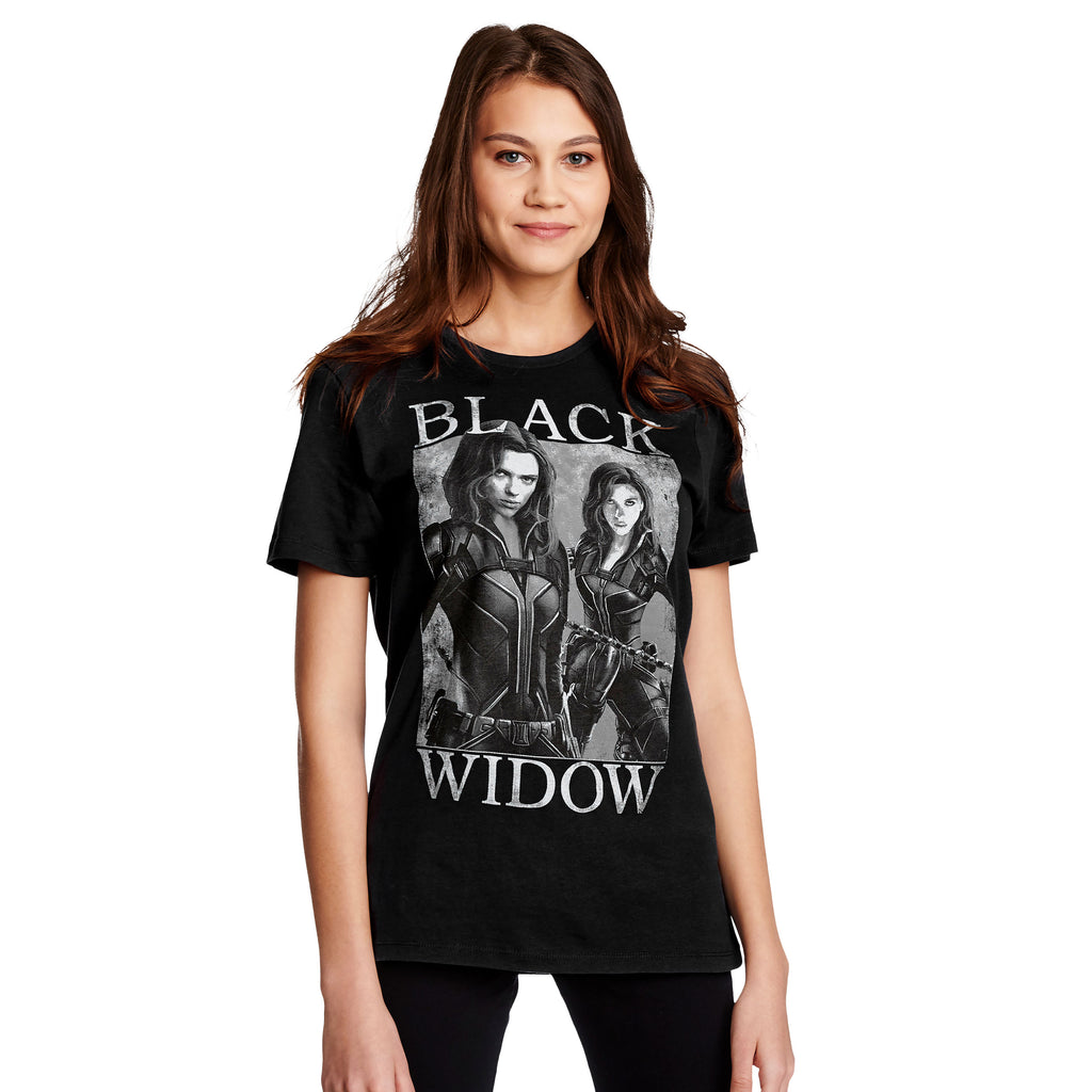 Produktbild Black Widow - Poster T-shirt grå
