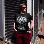 Produktbild Black Widow - Poster T-shirt grå