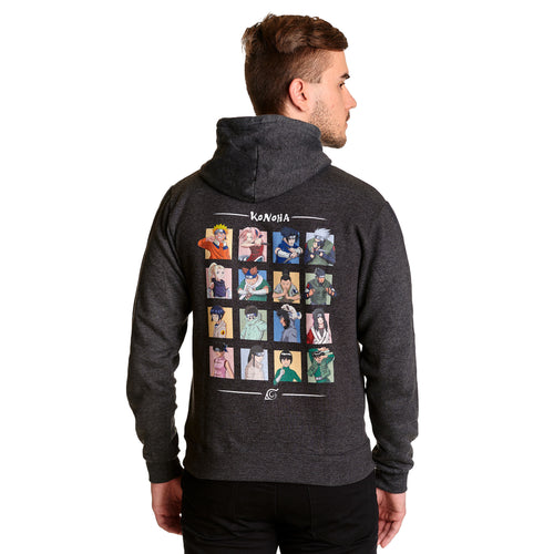 Produktbild Naruto - Characters of Konoha Hoodie grå