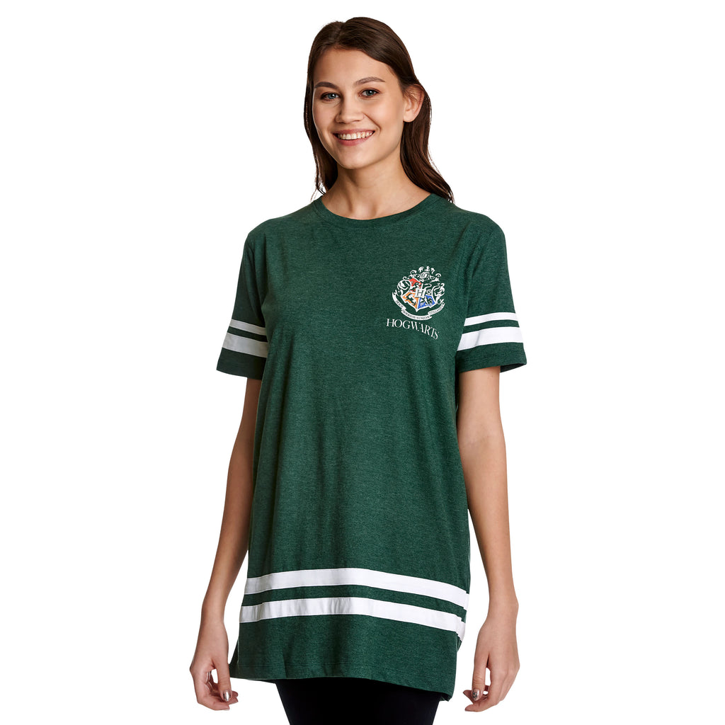 Produktbild Slytherin Sökar Malfoy Oversize T-shirt dam grön - Harry Potter