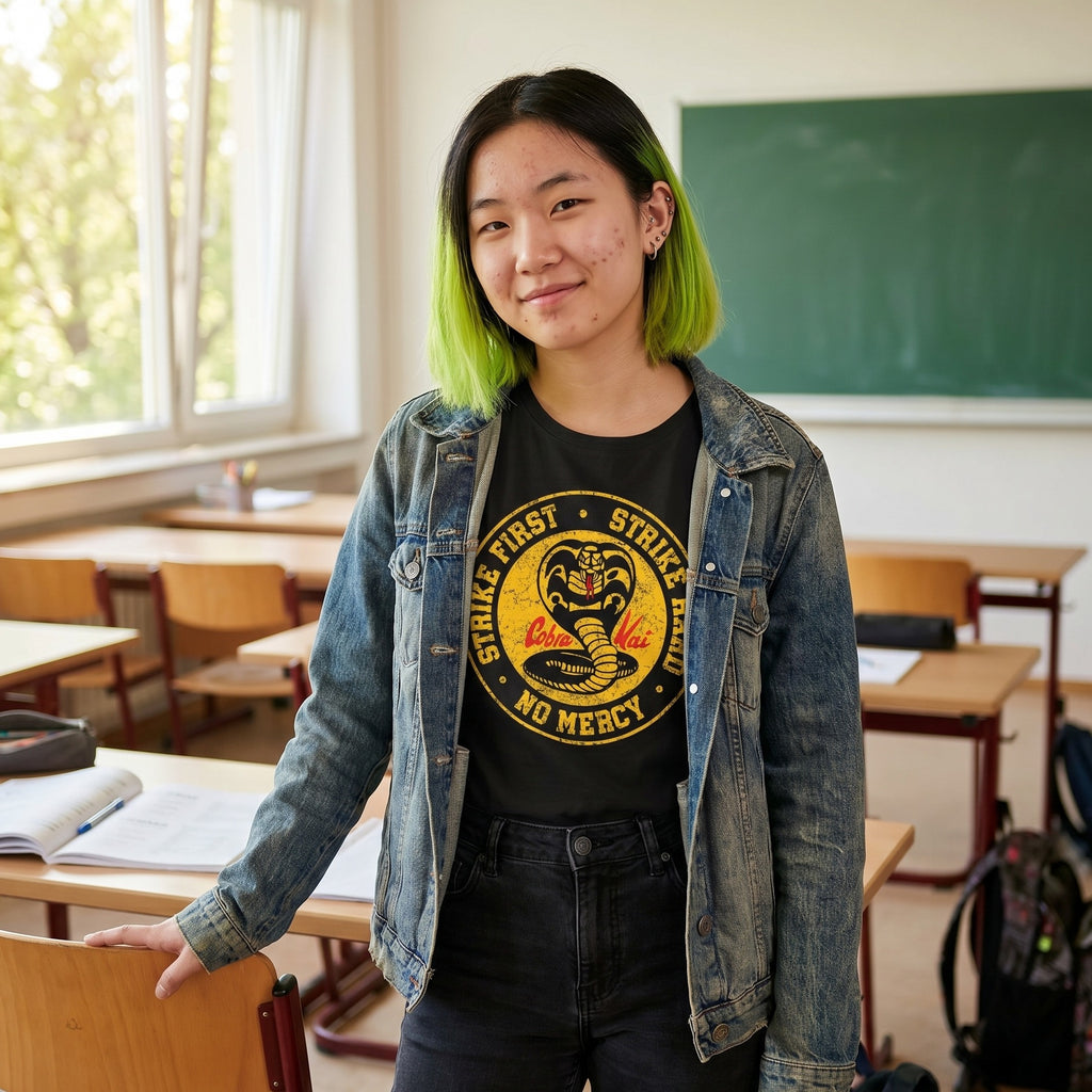 Produktbild Cobra Kai Logo T-shirt för Karate Kid-fans svart