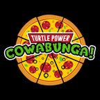 Produktbild Cowabunga Pizza T-shirt för Ninja Turtles-fans svart