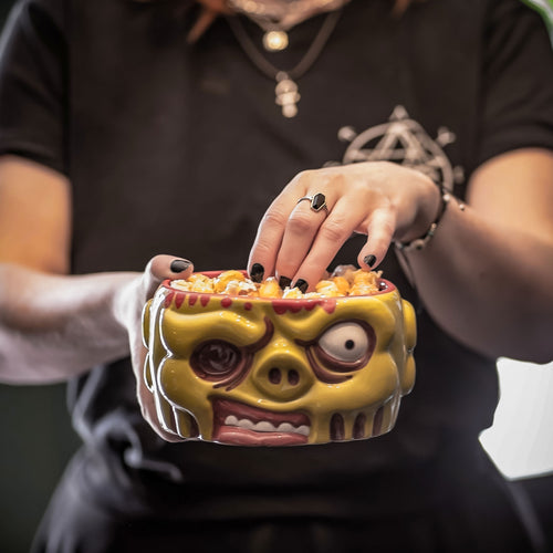 Produktbild 3D-skål i form av ett zombiehuvud