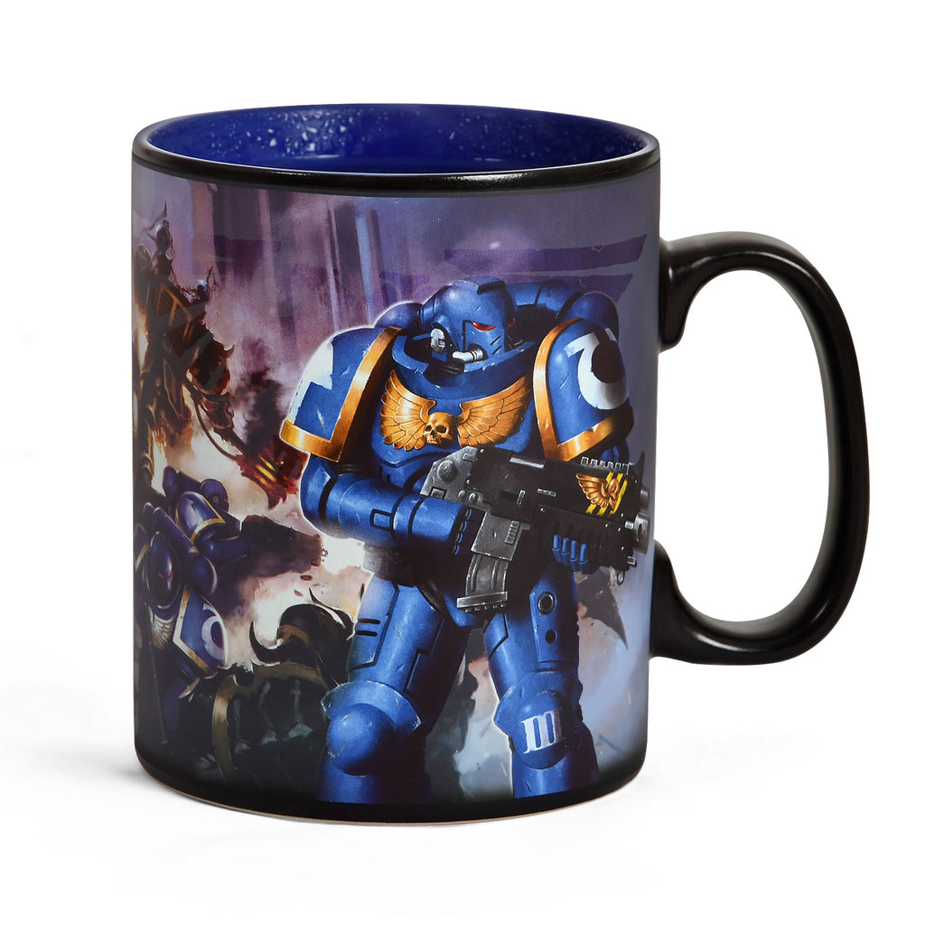 Produktbild Warhammer 40K - Ultramarines & Black Legion Termoeffektmugg
