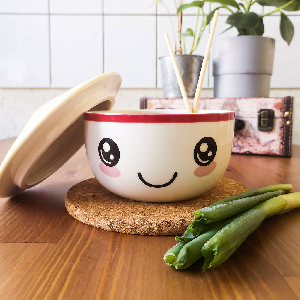 Produktbild Kawaii skål med lock för animefans