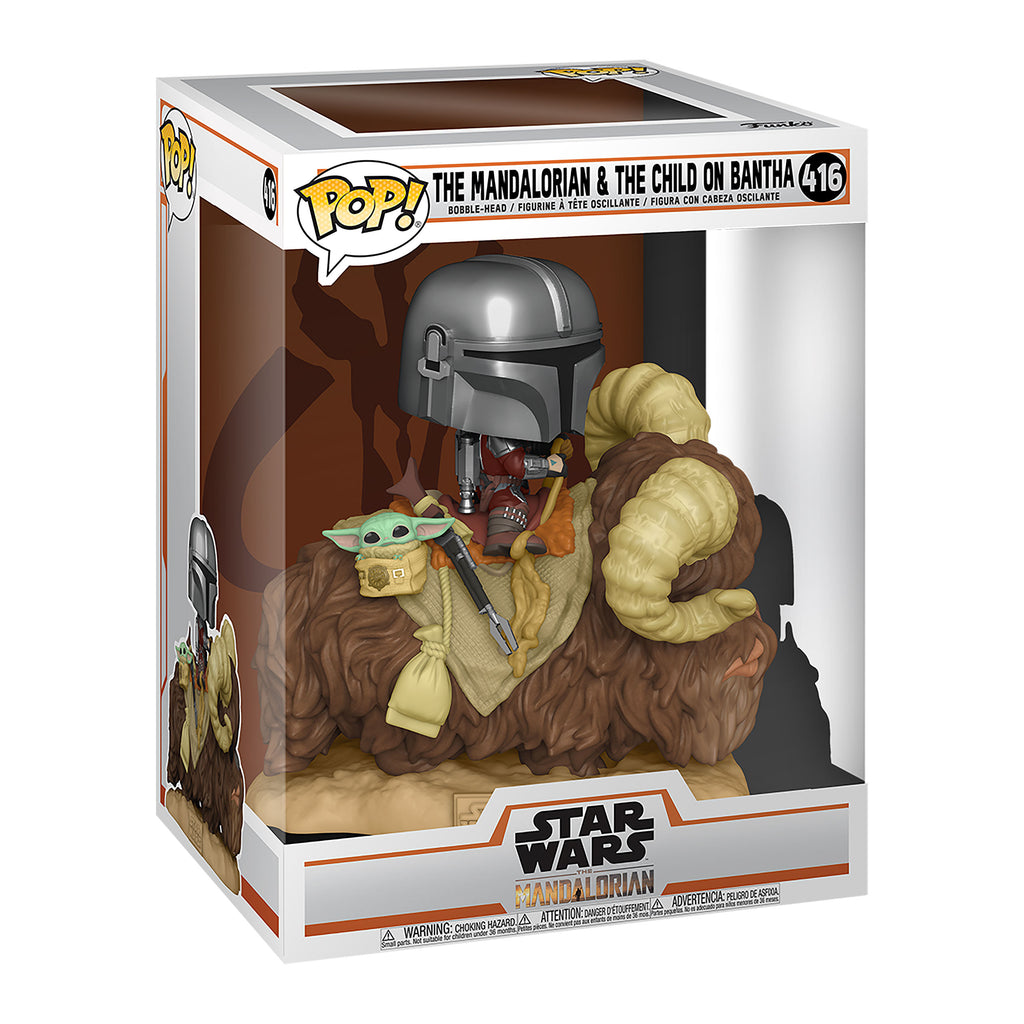 Produktbild The Mandalorian med The Child på Bantha Funko Pop vickande huvud-figur - Star Wars