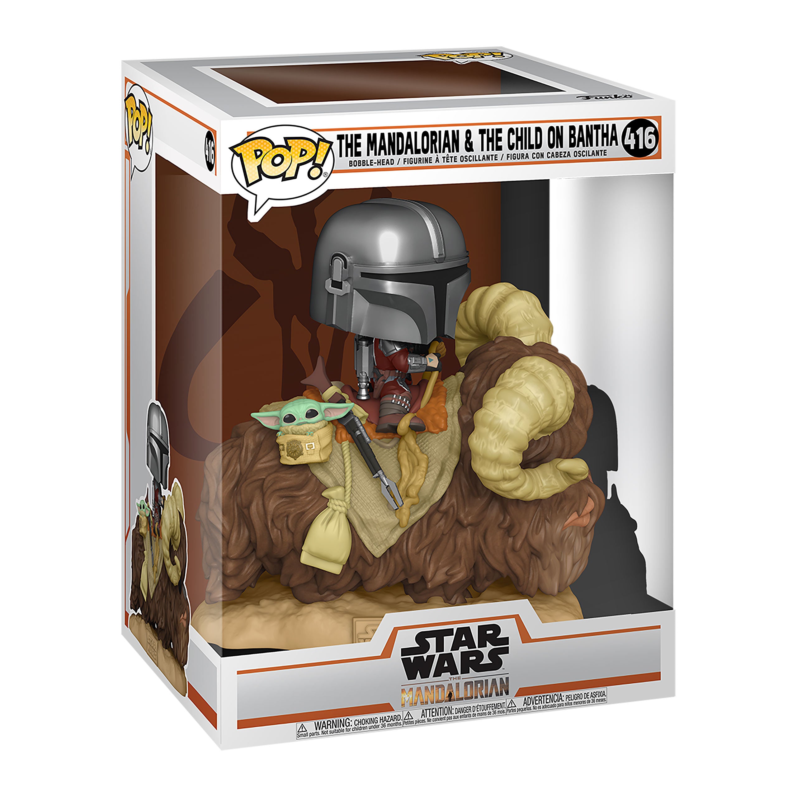 Produktbild The Mandalorian med The Child på Bantha Funko Pop vickande huvud-figur - Star Wars
