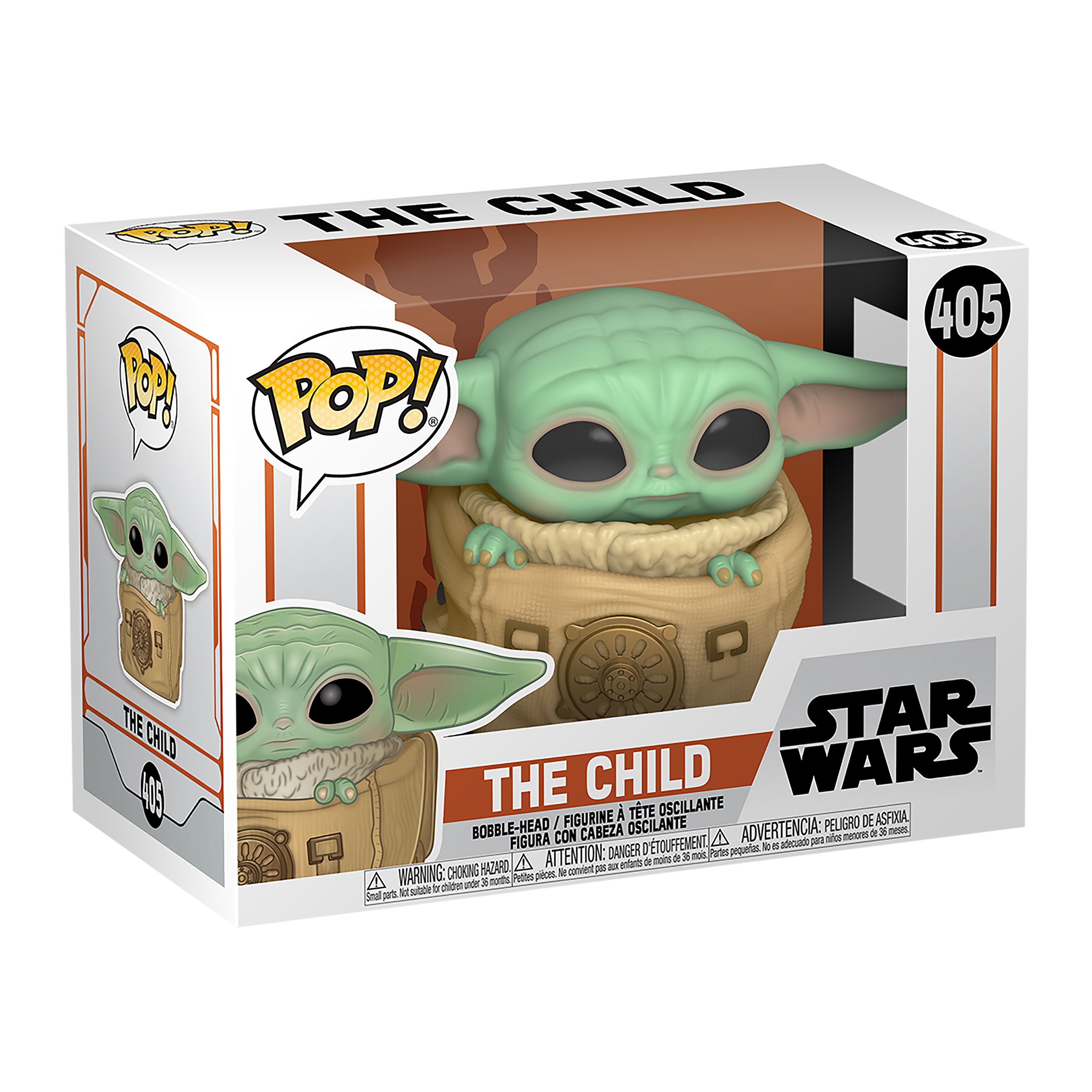 Produktbild The Child i väska Funko Pop vickande huvud-figur - Star Wars The Mandalorian