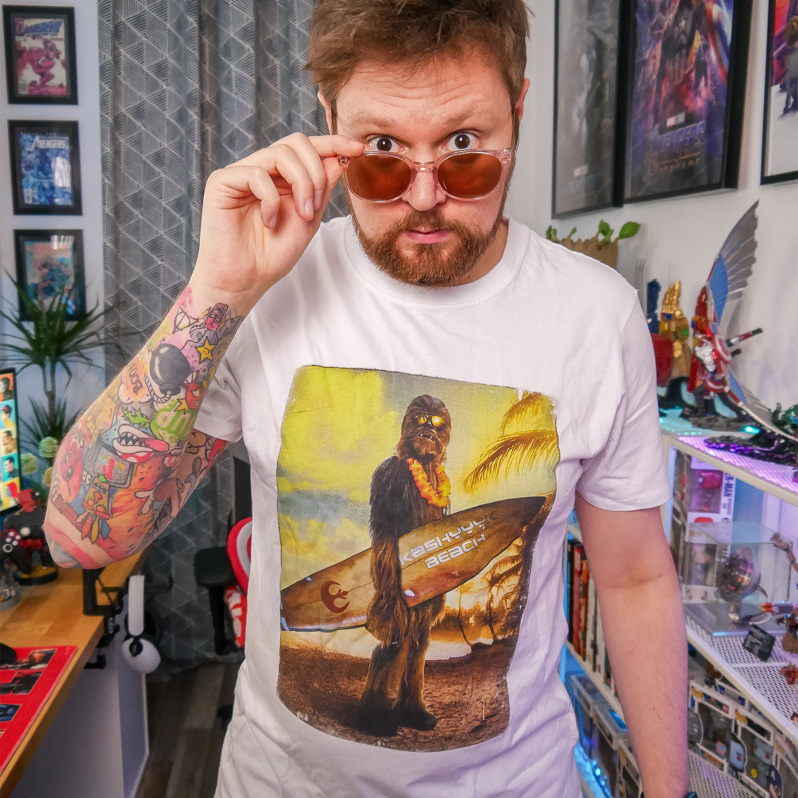 Produktbild Star Wars - Wookiee Surfer T-shirt vit