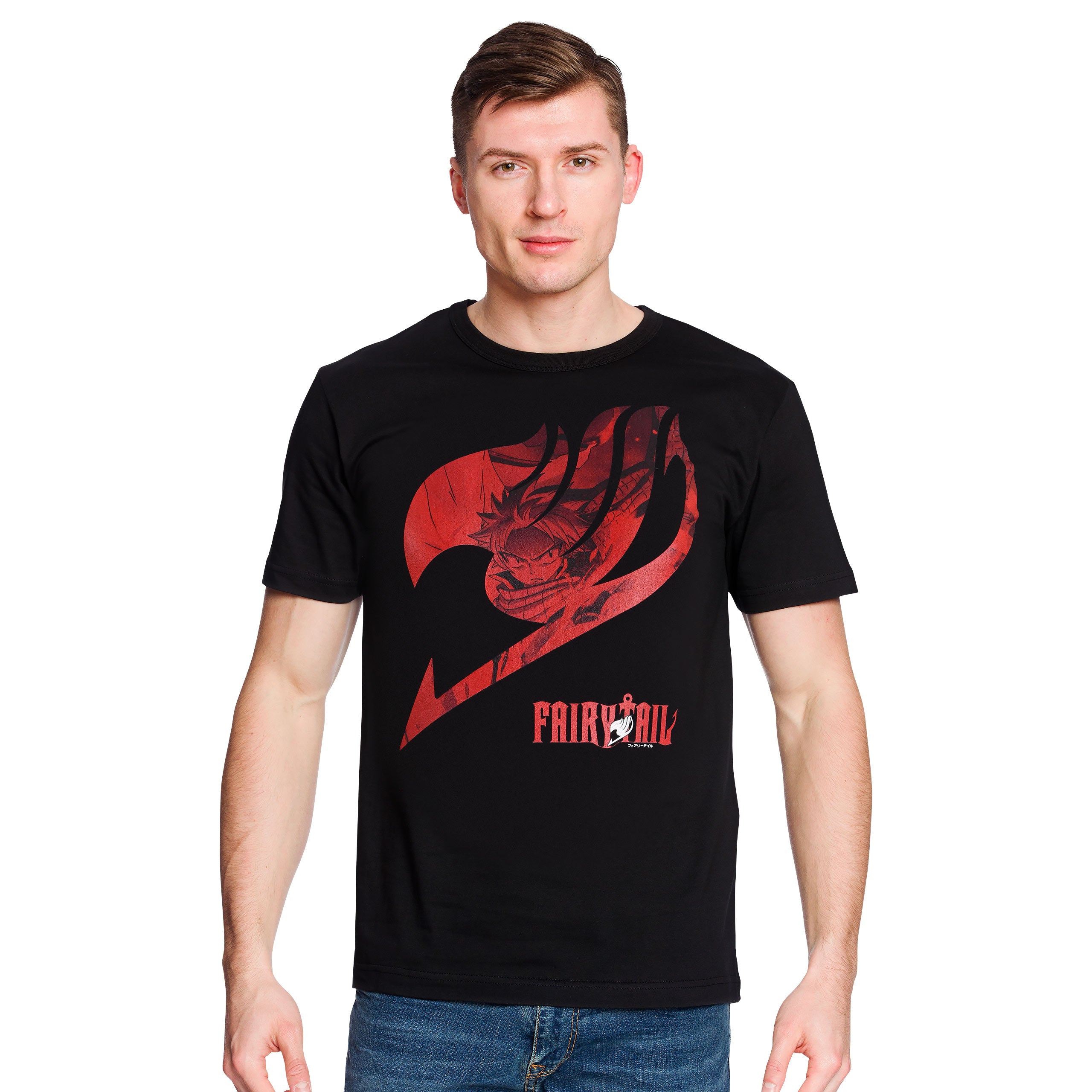 Produktbild Fairy Tail - Logotyp med Natsu T-shirt svart