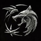 Produktbild Witcher - Svart hoodie med vargemblem