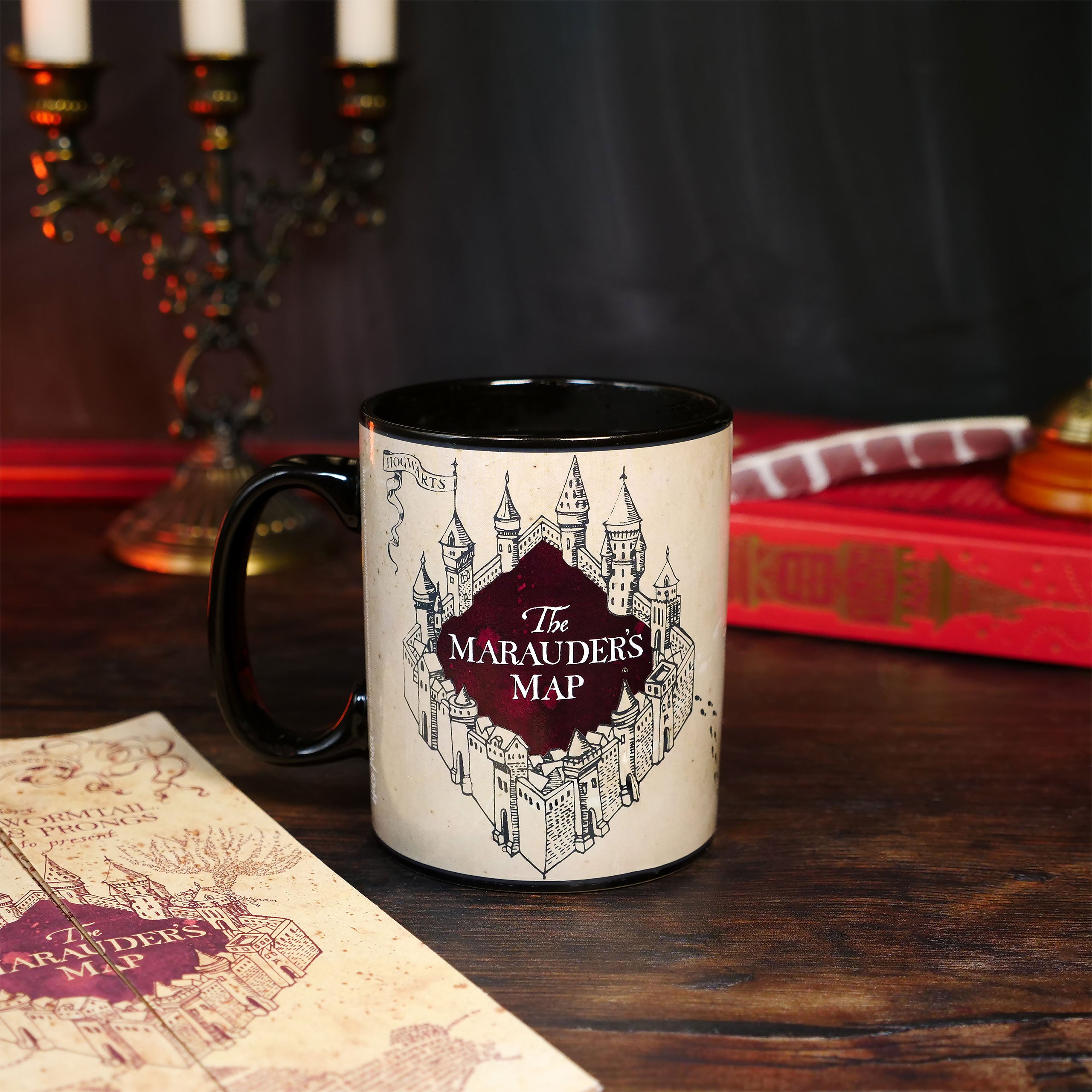 Produktbild Harry Potter - Karta över Marodörerna Termoeffekt Mugg svart