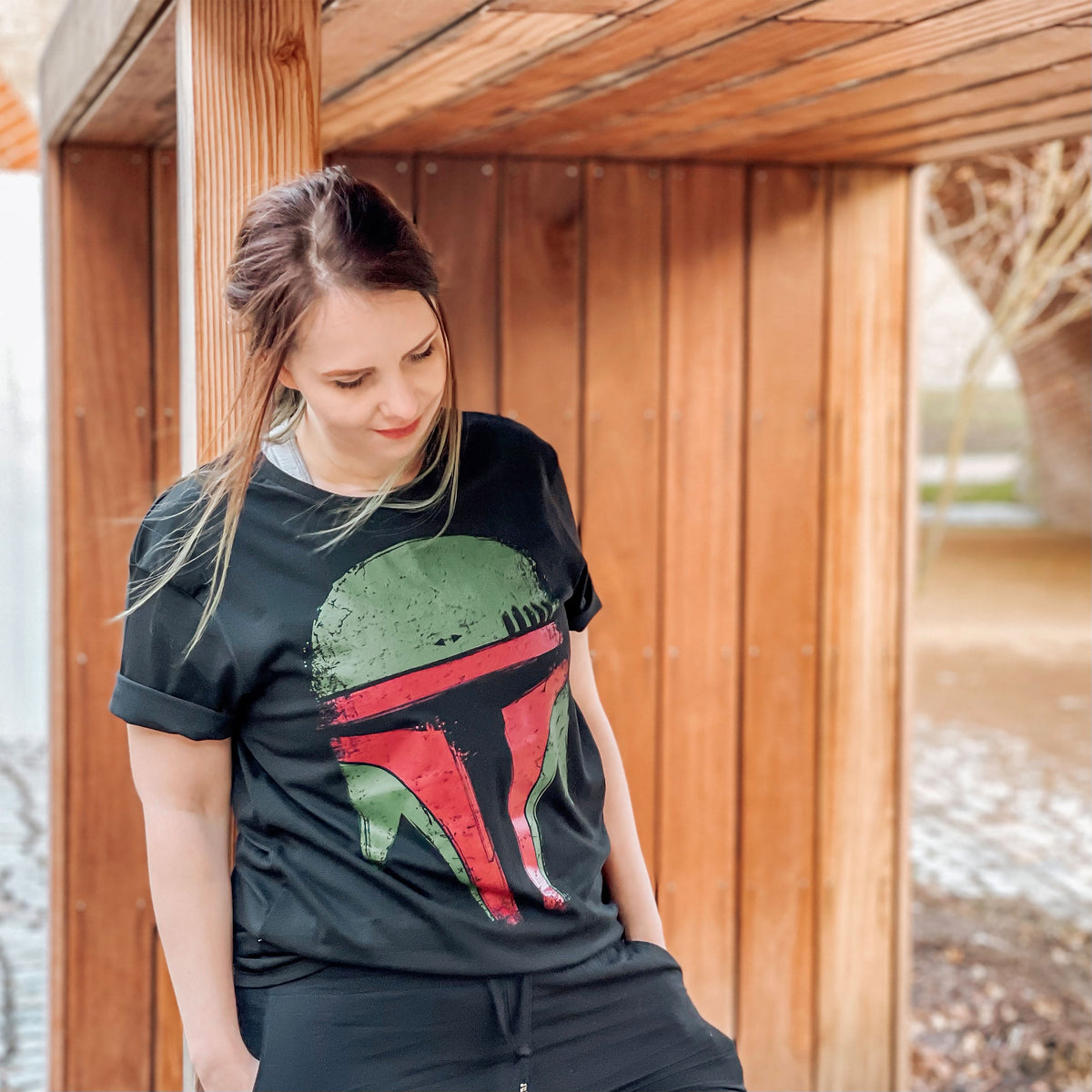 Produktbild Boba Face T-shirt för Star Wars-fans svart
