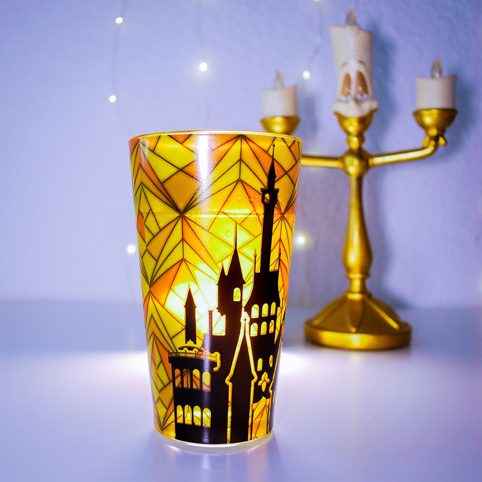 Produktbild Skönheten och Odjuret - Glas med Belle-silhuett