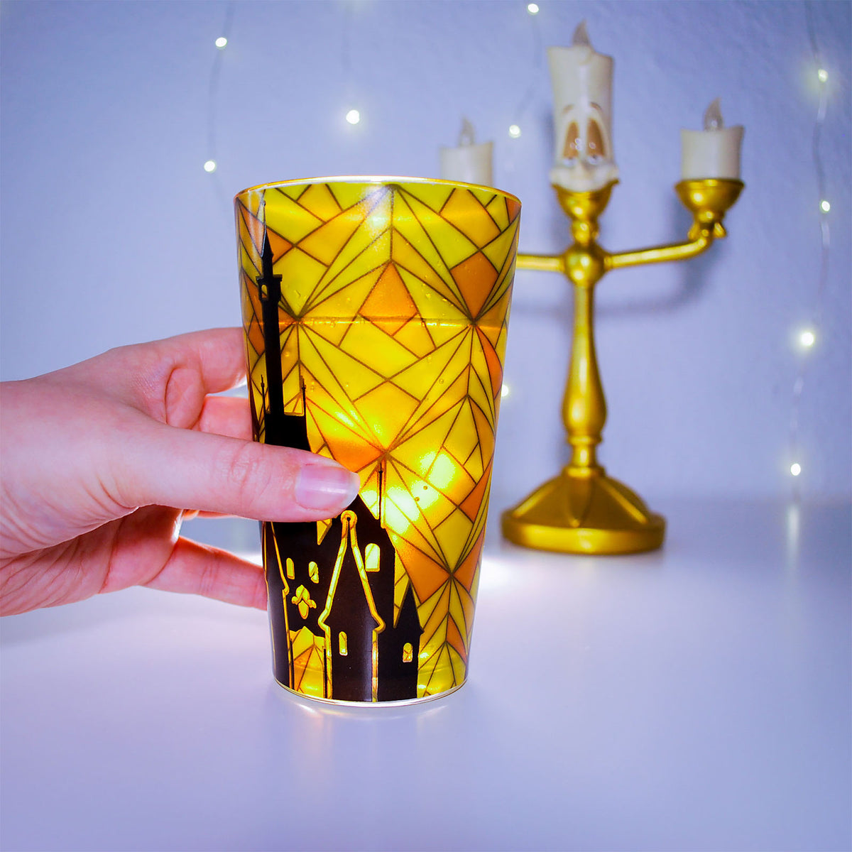 Produktbild Skönheten och Odjuret - Glas med Belle-silhuett