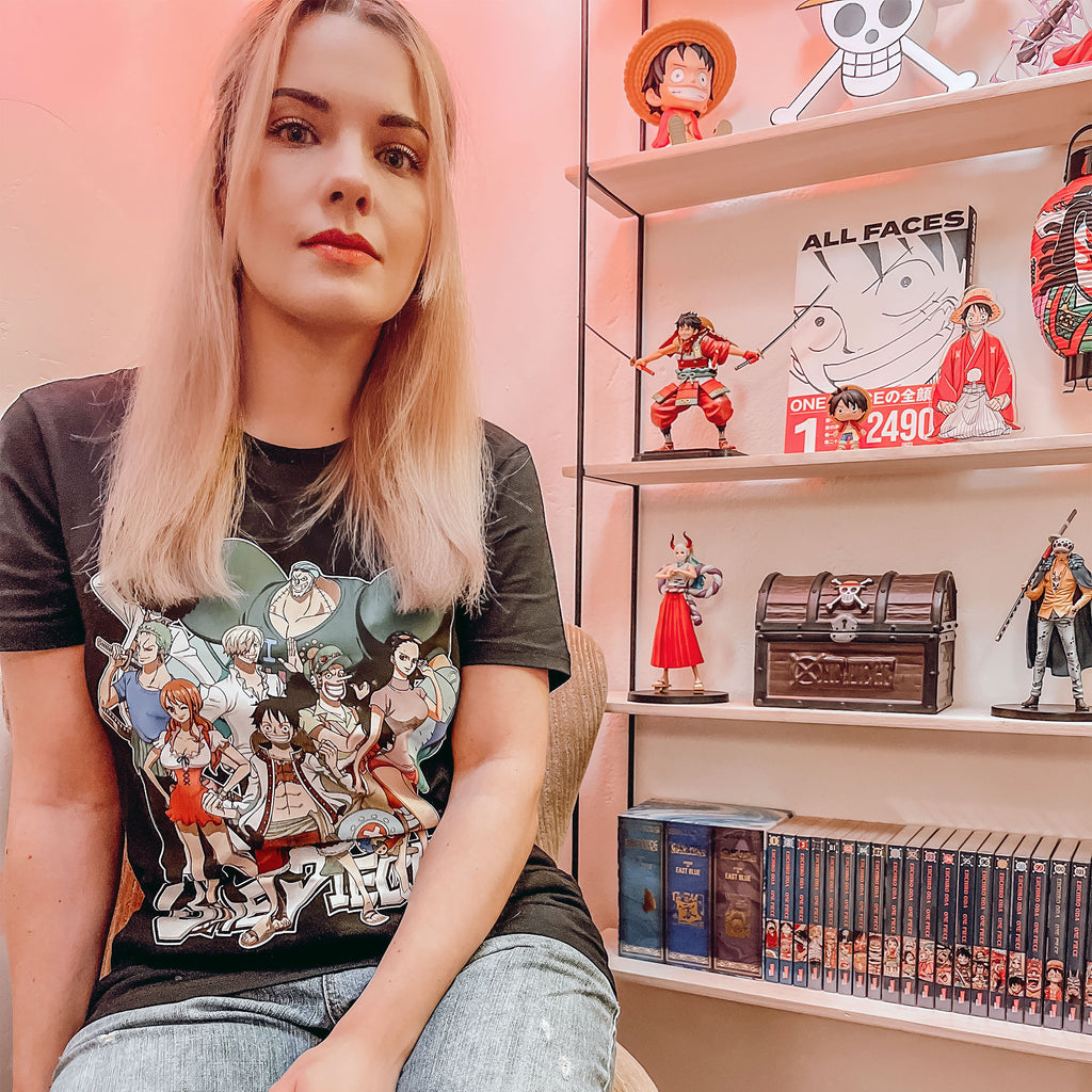 Produktbild One Piece - Ruffy med Stråhattspiraterna T-shirt svart
