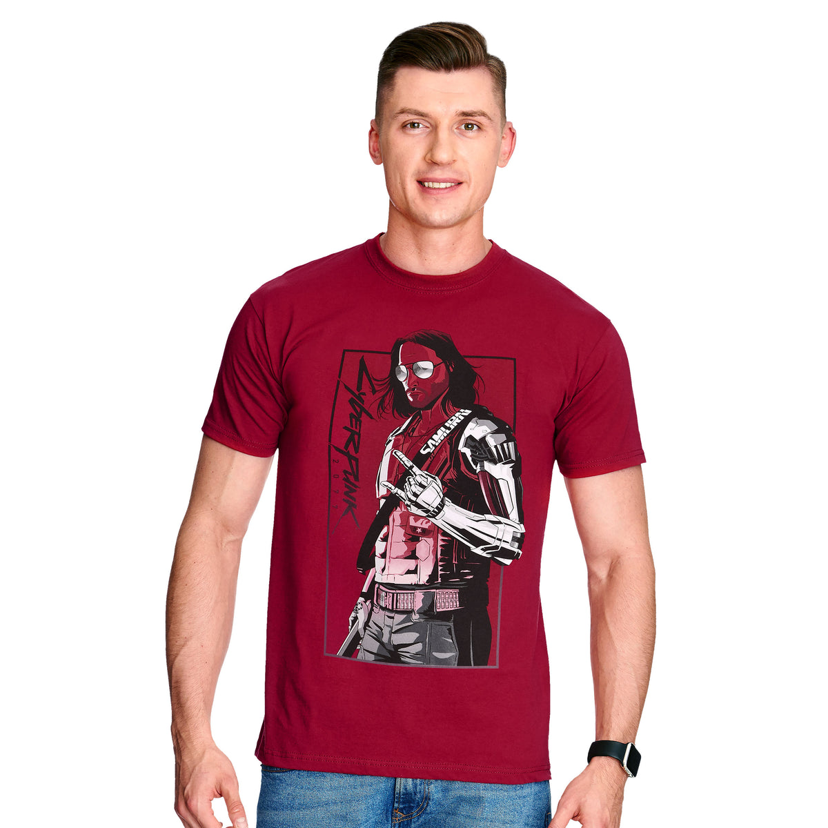 Produktbild Cyberpunk 2077 - Toy Box Johnny T-shirt röd