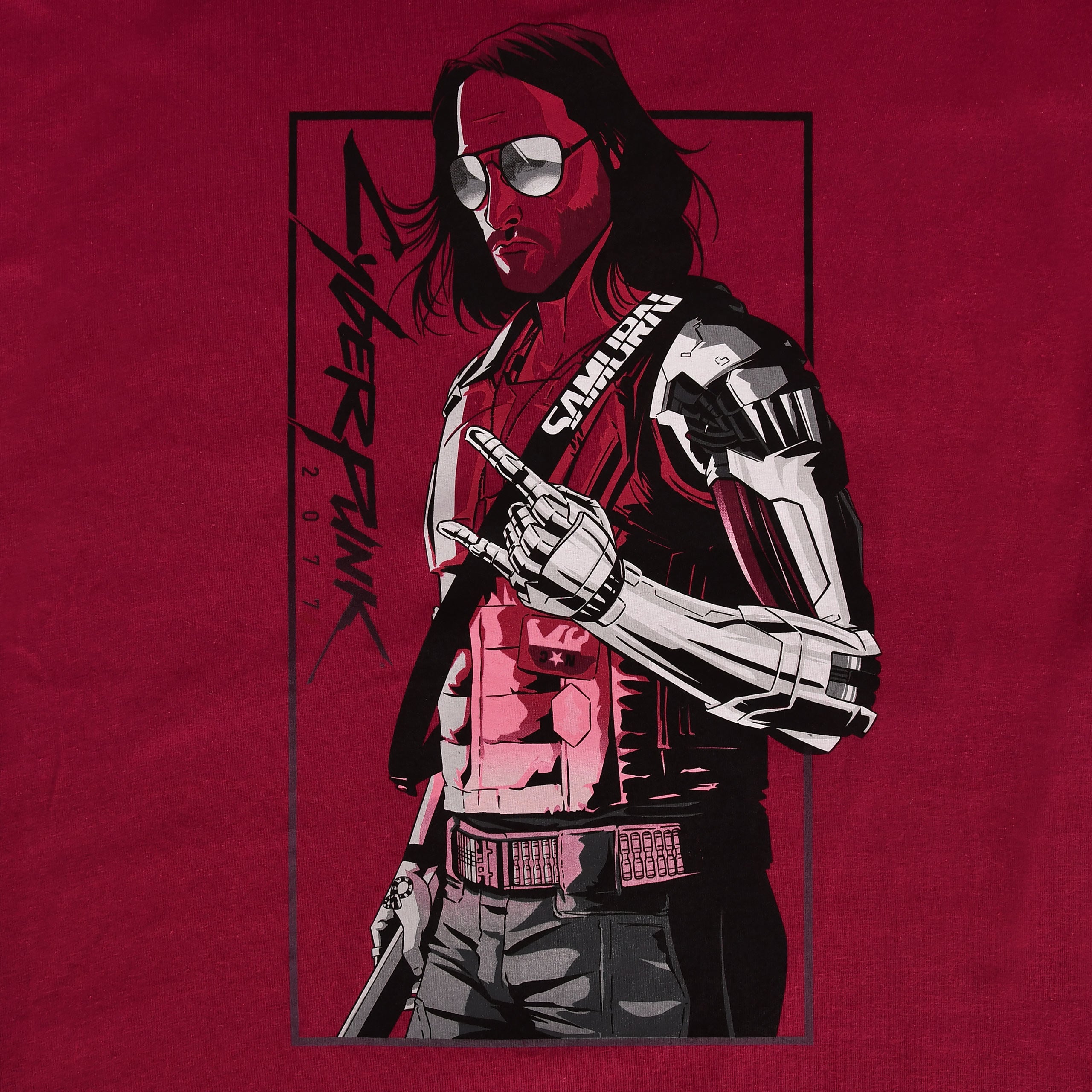 Produktbild Cyberpunk 2077 - Toy Box Johnny T-shirt röd