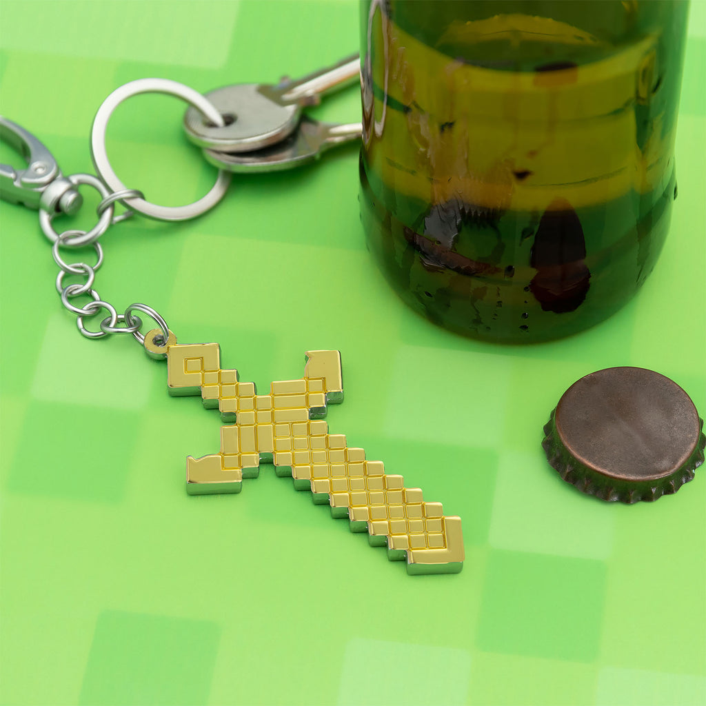 Produktbild Svärd flasköppnare och nyckelring - Minecraft