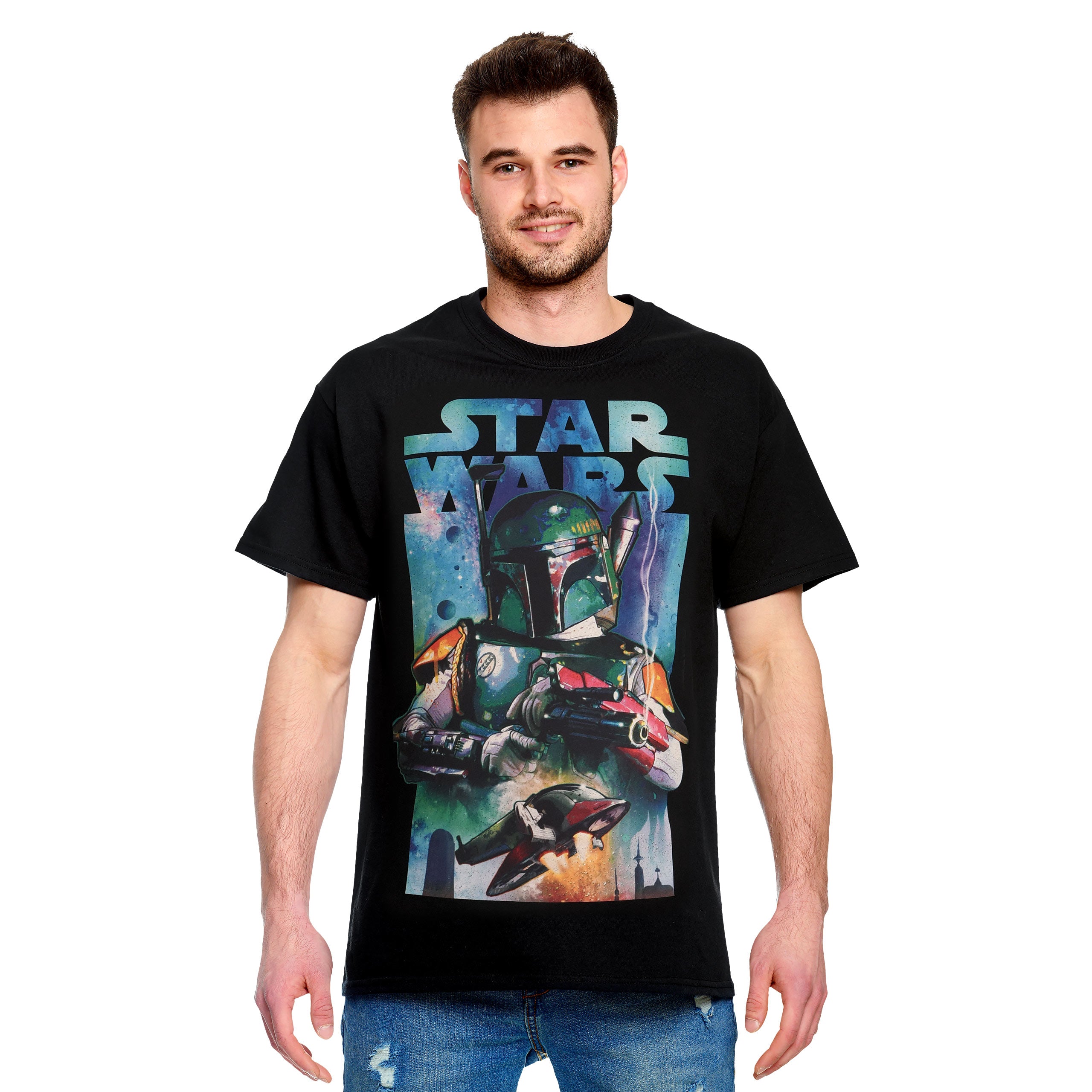Produktbild Star Wars - Boba Fett med Slave I T-shirt svart