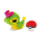 Produktbild Pokemon - Caterpie med Pokeball nanoblock Mini byggklossfigur set