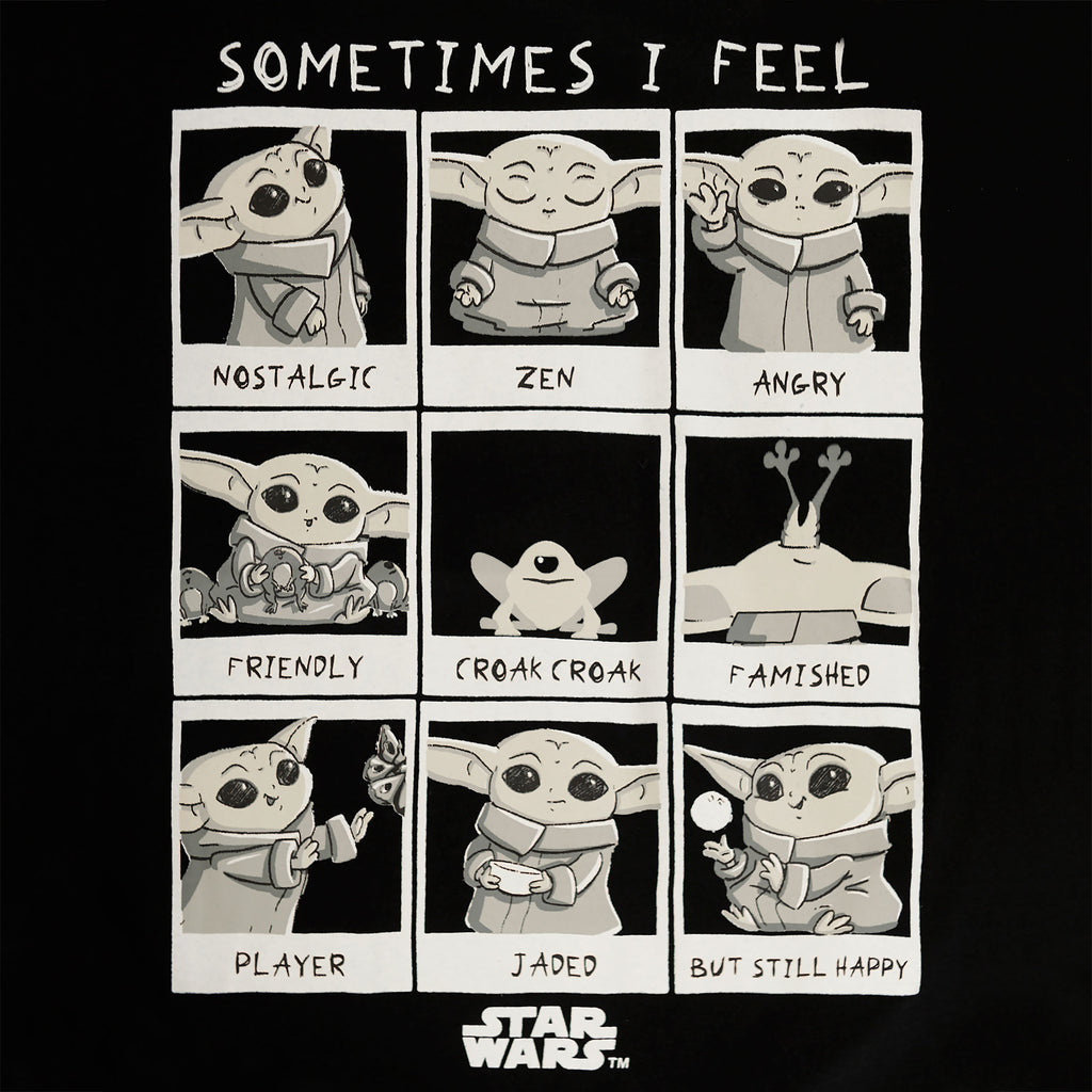Produktbild Grogu Emotions T-shirt dam svart - Star Wars The Mandalorian