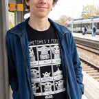 Produktbild Grogu Emotions T-shirt dam svart - Star Wars The Mandalorian