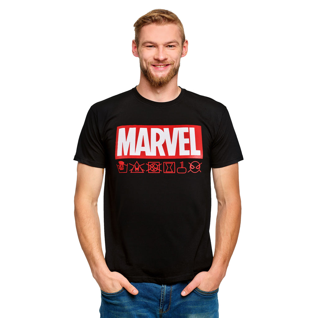Produktbild Marvel - Logotyp & Ikoner T-shirt svart