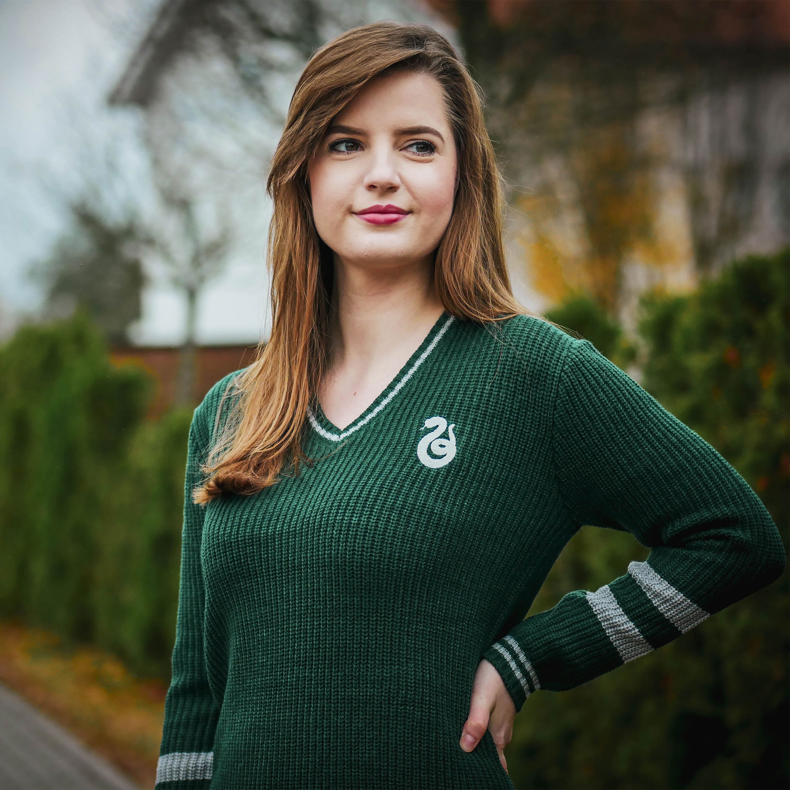 Produktbild Harry Potter - Slytherin stickad klänning grön