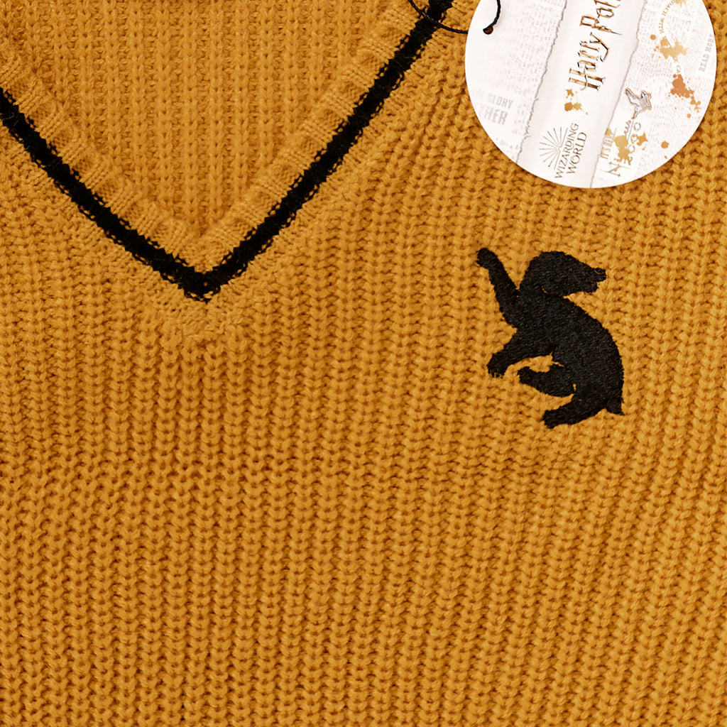 Produktbild Harry Potter - Hufflepuff stickad klänning gul