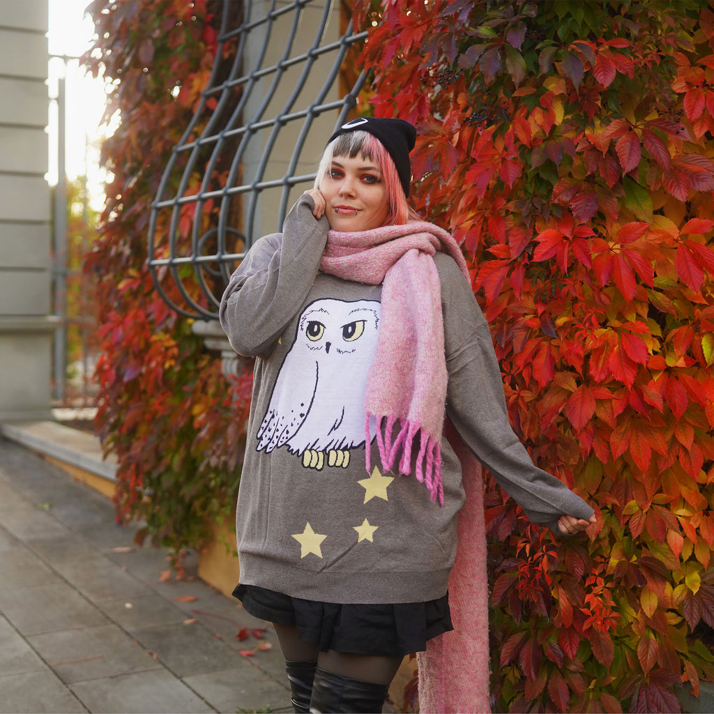 Produktbild Harry Potter - Hedwig Oversize Tröja grå