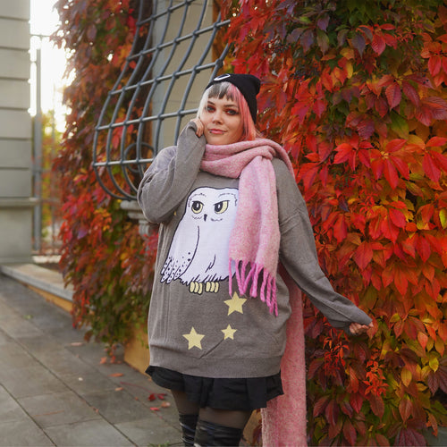 Produktbild Harry Potter - Hedwig Oversize Tröja grå