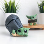 Produktbild Grogu med Hjälm och Surfplatta Mini-Figurset - Star Wars The Mandalorian