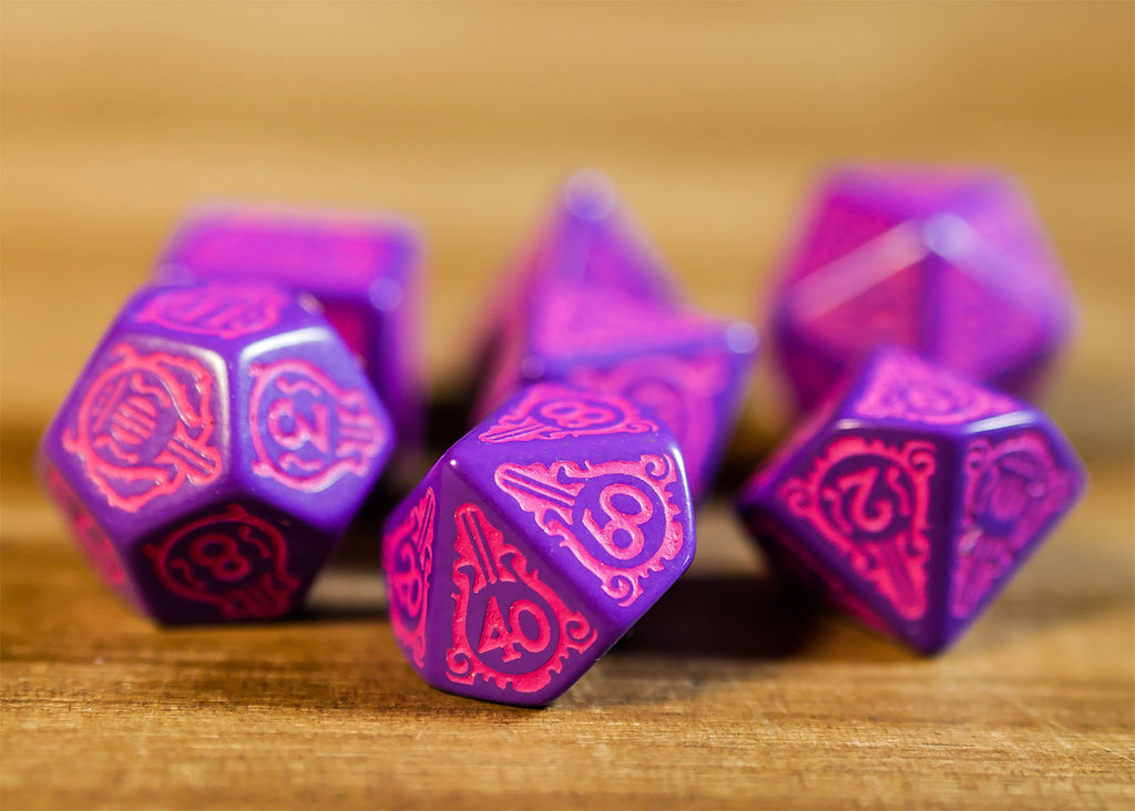 Product image Witcher - Dandelion Conqueror of Hearts RPG Dice Set 7pcs with Collector's Coin