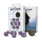 Produktbild Witcher - Yennefer Lilac & Gooseberries RPG Tärningsset 7-delat med samlarmynt