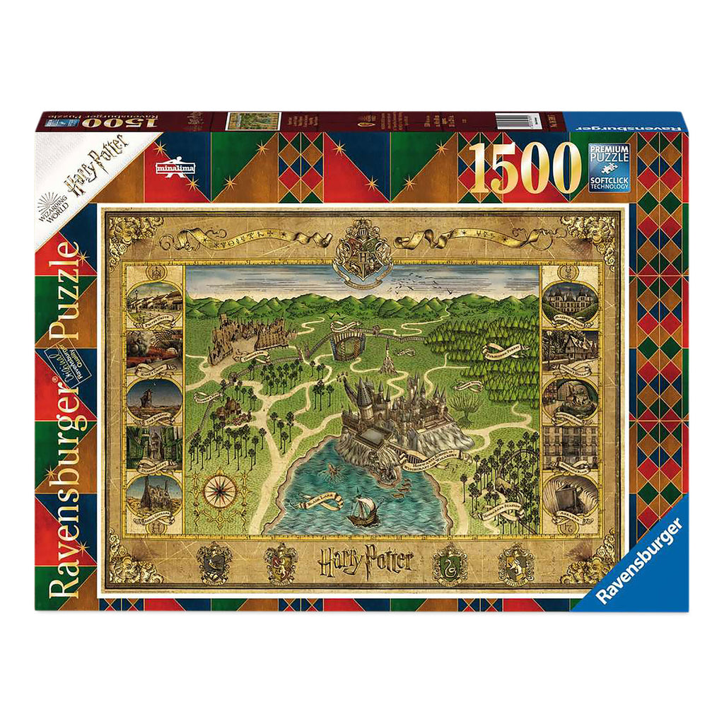 Produktbild Harry Potter - Hogwarts Karta Pussel 1500 bitar