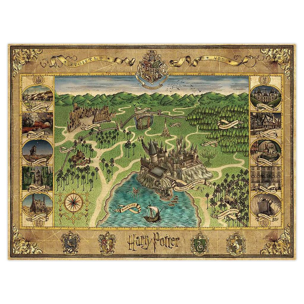 Produktbild Harry Potter - Hogwarts Karta Pussel 1500 bitar