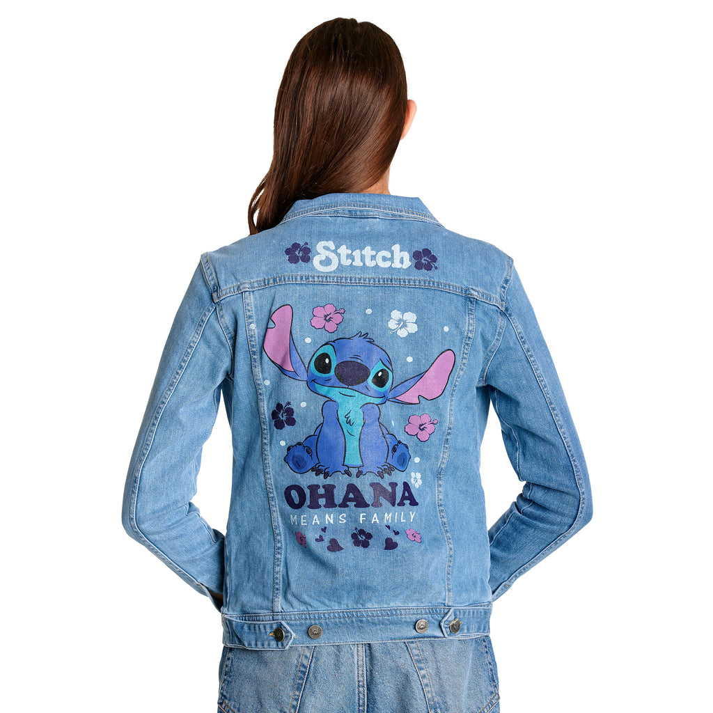 Produktbild Lilo & Stitch - Flowers Jeansjacka dam blå