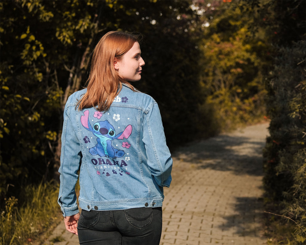 Produktbild Lilo & Stitch - Flowers Jeansjacka dam blå