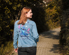Produktbild Lilo & Stitch - Flowers Jeansjacka dam blå