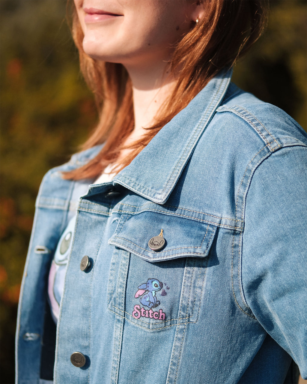 Produktbild Lilo & Stitch - Flowers Jeansjacka dam blå