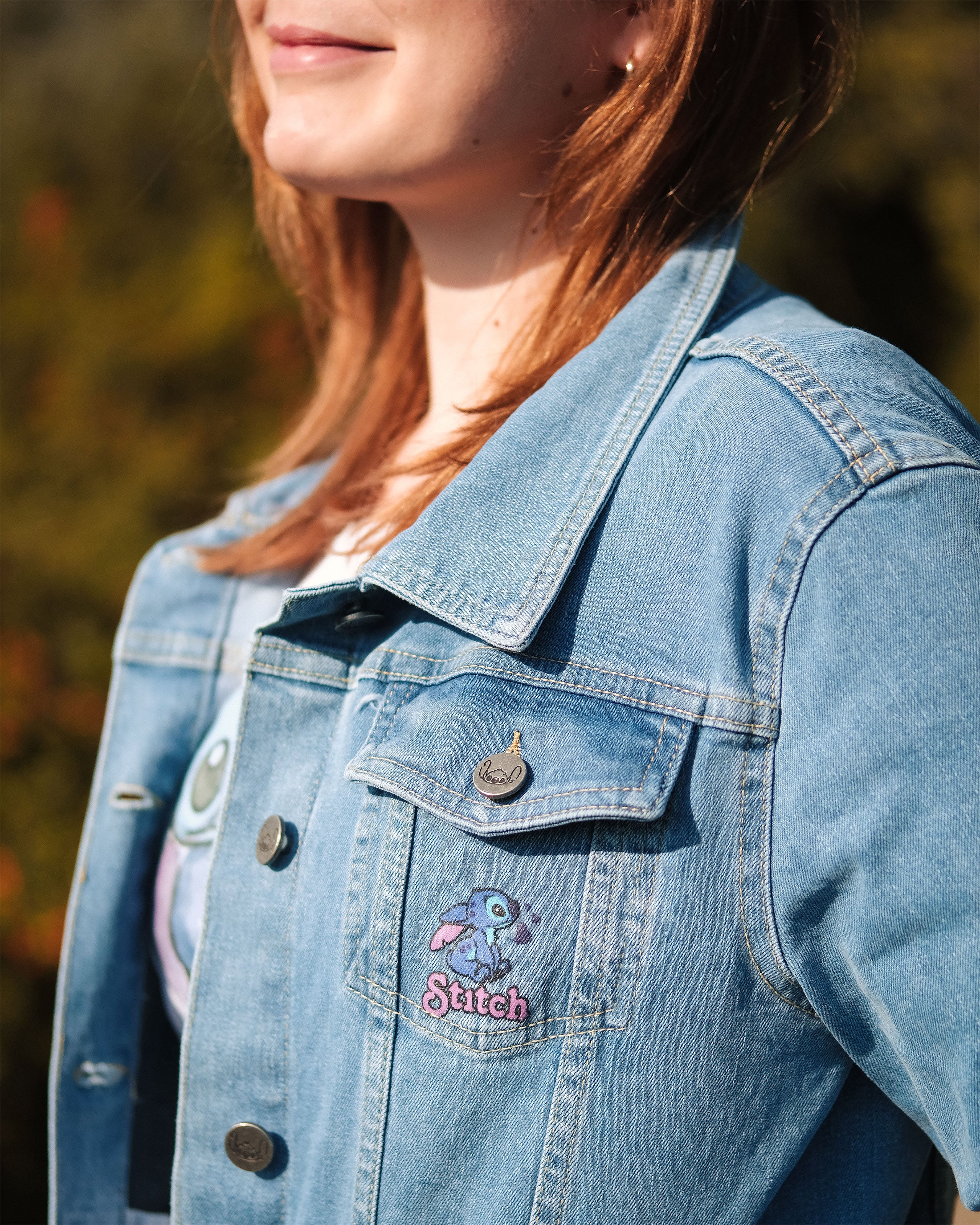 Produktbild Lilo & Stitch - Flowers Jeansjacka dam blå
