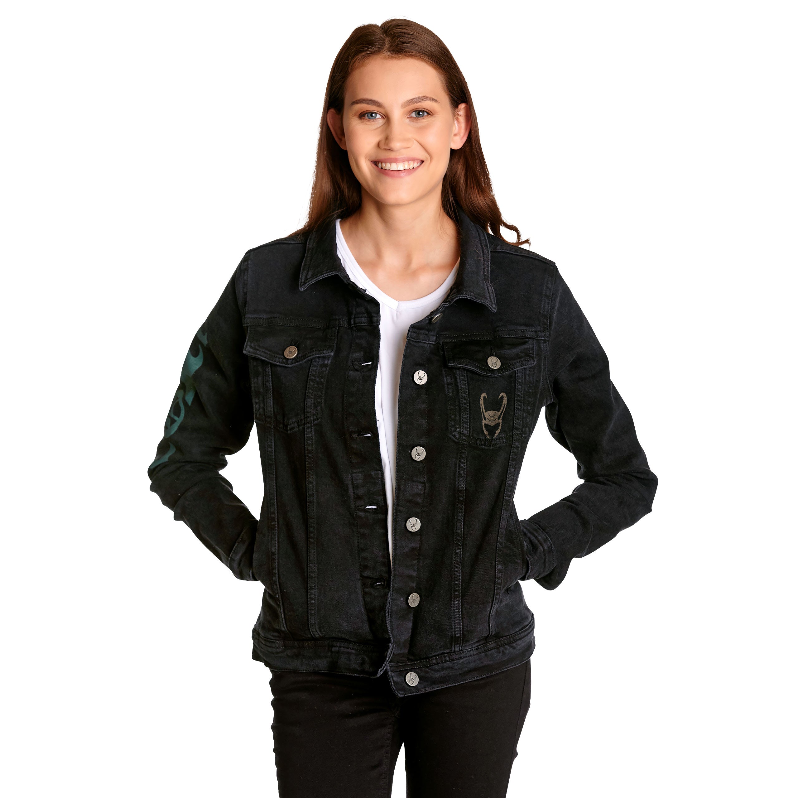 Produktbild Loki - Logo jeansjacka dam svart